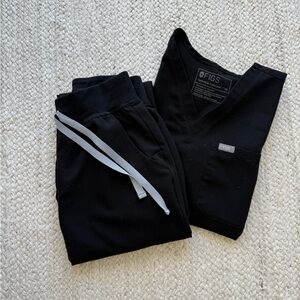Figs Black Medical Scrub Set